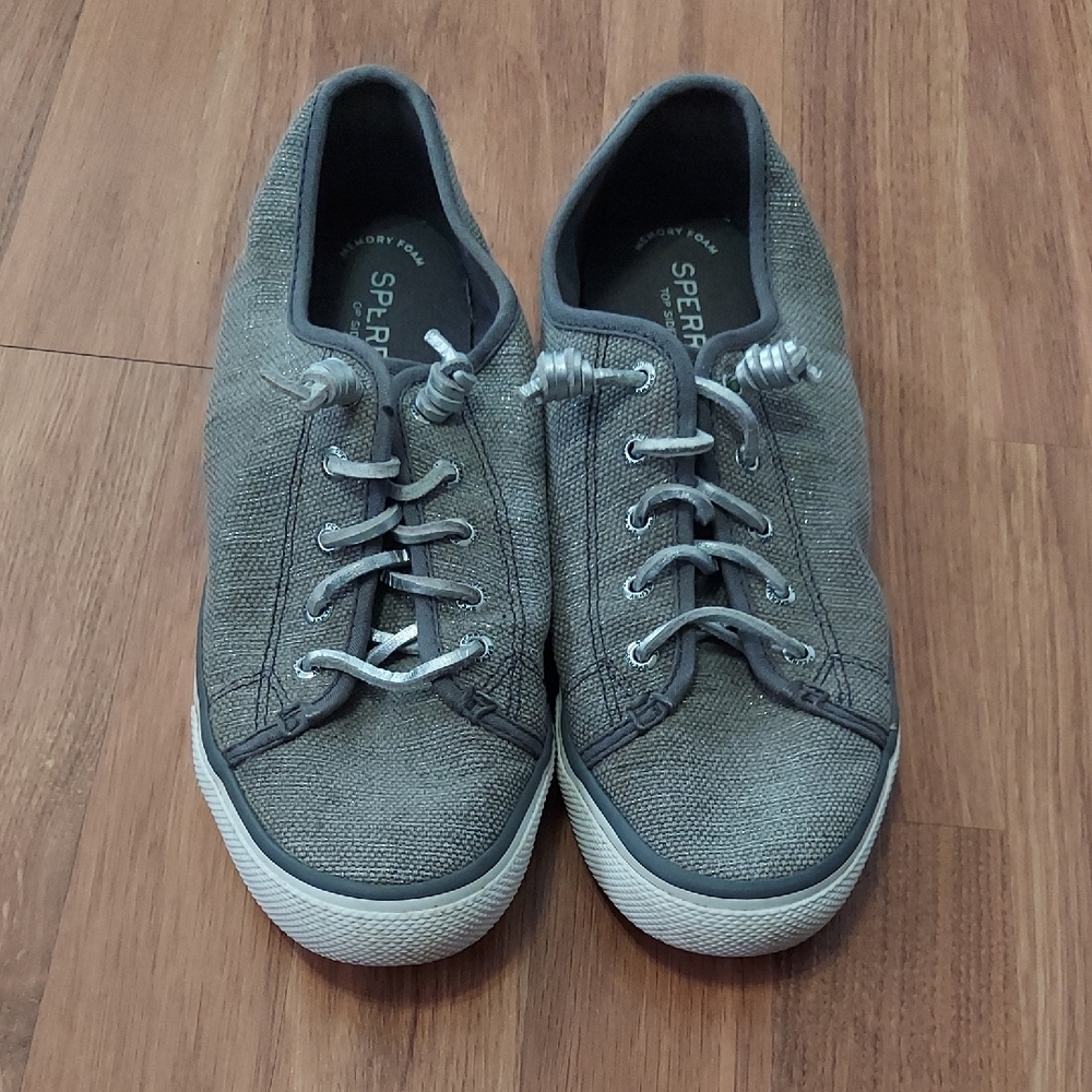 Sperry Gray Canvas Sneakers